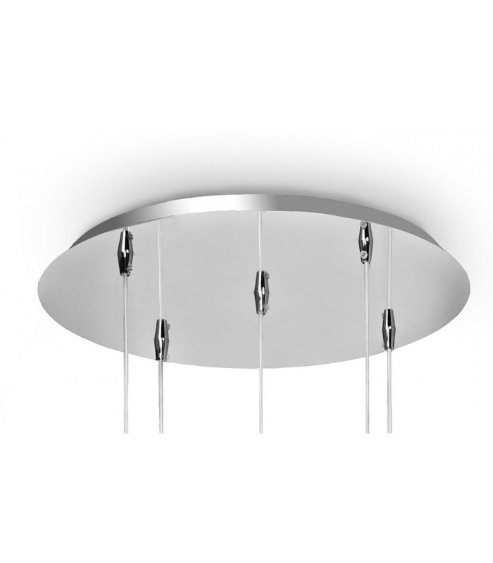 Ceiling Cluster Pendant 5 Light GU10 Round Polished Chrome - 3