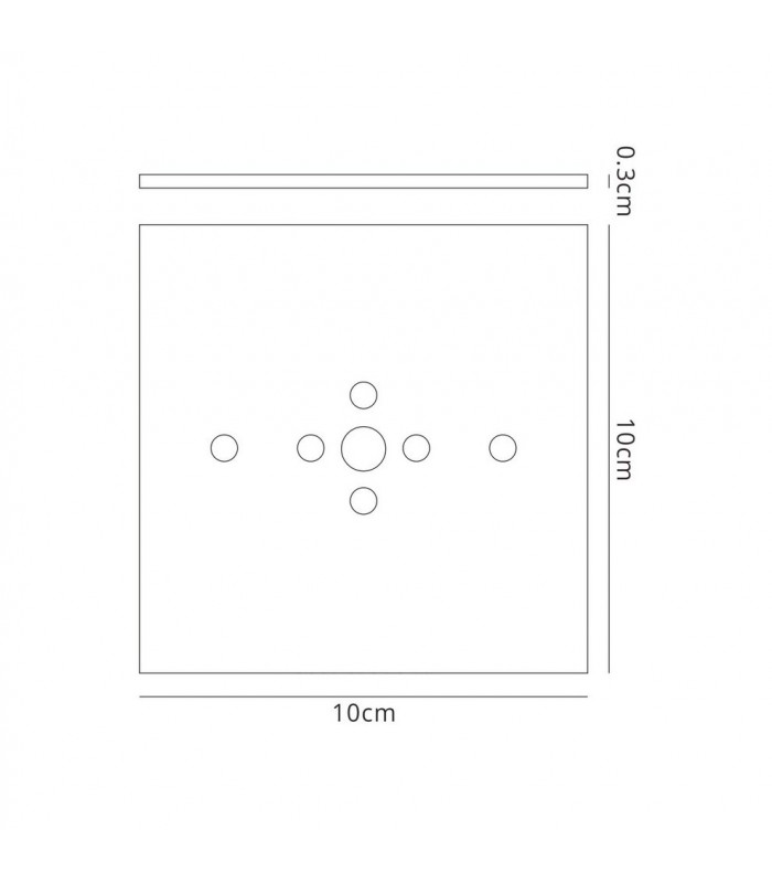Flush Mount Plate Kit For M5234 , M5236 Satin Nickel - 2