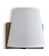 Wall Lamp with Large Back Plate 1 Light E27 + Reading Light 3W LED with White Shade Bronze 4000K, 200lm, - 4