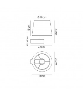 Wall Lamp 1 Light (SHADE SOLD SEPARATELY) E27 Bronze - 2