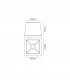 White Square Shade 160, 200 x 152mm, Suitable for Wall Lamps - 2