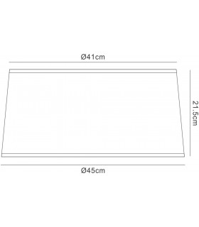 White Round Shade 410, 450mm x 215mm, Suitable for Ceiling Pendant Lights - 2