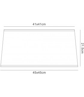 Black Square Shade, 450, 450x215mm, Suitable for Ceiling Pendant Lights - 2
