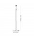 Floor Lamp Telescopic 1 Light WITHOUT SHADE E27 Black/Polished Chrome - 2