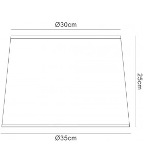 Black Round Shade 300, 350mm x 250mm, Suitable for Floor Lamps - 2