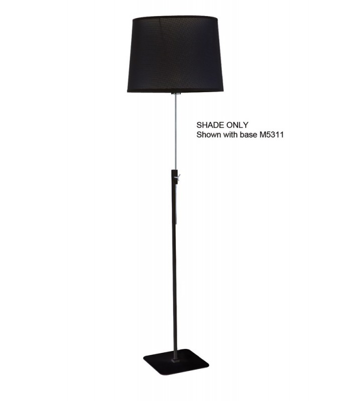 Black Round Shade 300, 350mm x 250mm, Suitable for Floor Lamps - 3