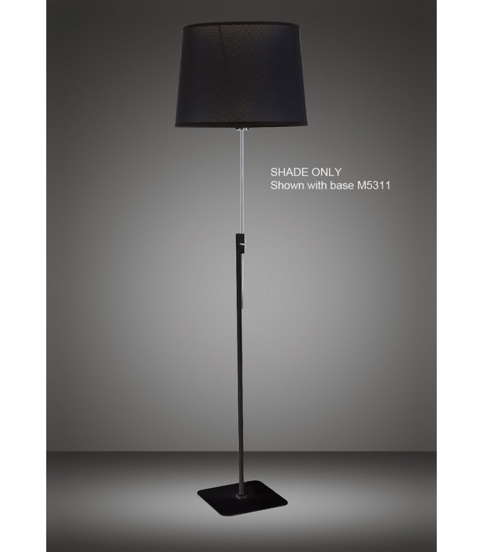Black Round Shade 300, 350mm x 250mm, Suitable for Floor Lamps - 4
