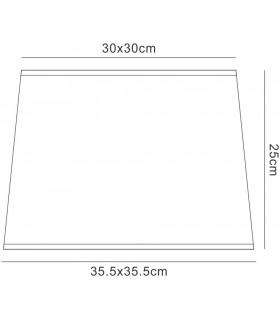 White Square Shade 355, 355x250mm, Suitable for Floor Lamps - 2