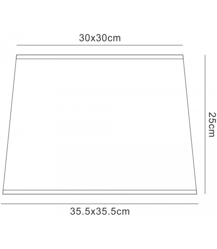 White Square Shade 355, 355x250mm, Suitable for Floor Lamps - 2