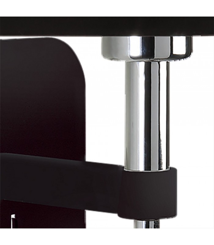 Wall Lamp 1 Light (SHADE SOLD SEPARATELY) E27 + Reading Light 3W LED Black, Polished Chrome 4000K, 200lm, - 5