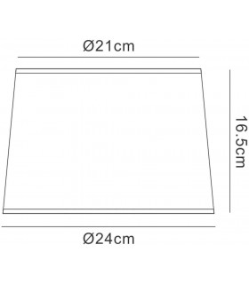 White Round Shade 210, 240mm x 165mm, Suitable for Table Lamps - 2
