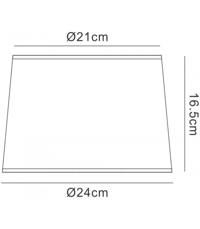White Round Shade 210, 240mm x 165mm, Suitable for Table Lamps - 2