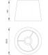 Black Round Shade 210, 240mm x 165mm, Suitable for Table Lamps - 2