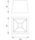 White Square Shade 240, 240x 165mm, Suitable for Table Lamps - 2
