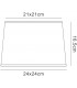 Black Square Shade 240, 240x 165mm, Suitable for Table Lamps - 2