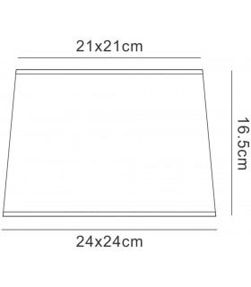 Black Square Shade 240, 240x 165mm, Suitable for Table Lamps - 2