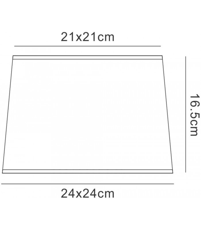 Black Square Shade 240, 240x 165mm, Suitable for Table Lamps - 2