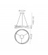 Ceiling Pendant 60W LED 2800K, 4500lm, Brown Oxide, White Acrylic - 2