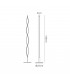 Floor Lamp 21W LED 2800K, 1470lm, Dimmable Brown Oxide, White Acrylic - 2