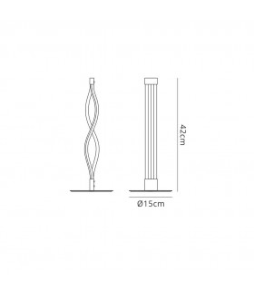 Table Lamp 6W 2800K, 420lm, Brown Oxide, White Acrylic - 2