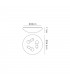 Ceiling, Wall 3x20W Medium, White Acrylic - 2