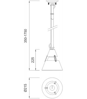 Dome Ceiling Pendant 40W E27 SSand Metal, Beige Belt - 2