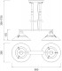 Ceiling 2 Light 2x40W E27, Sand Metal, Beige Belt - 2