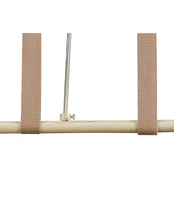 Ceiling 2 Light 2x40W E27, Sand Metal, Beige Belt - 5
