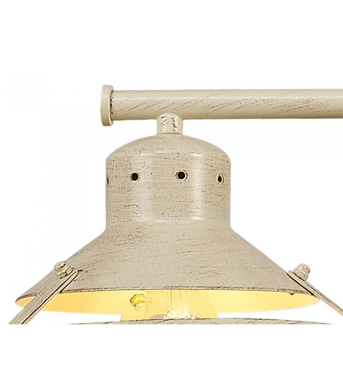 Ceiling 2 Light 2x40W E27, Sand Metal, Beige Belt - 7