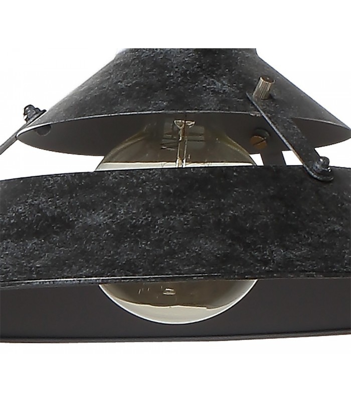 Ceiling 2 Light 2x40W E27, Oxide Metal, Black Belt - 4