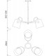 Ceiling Pendant 3 Light 3x23W E27, White, Beech with White Shades - 2