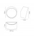 Flush Wall Light Round 2x5W G9 LED (not incl.), Silver, IP44 - 2