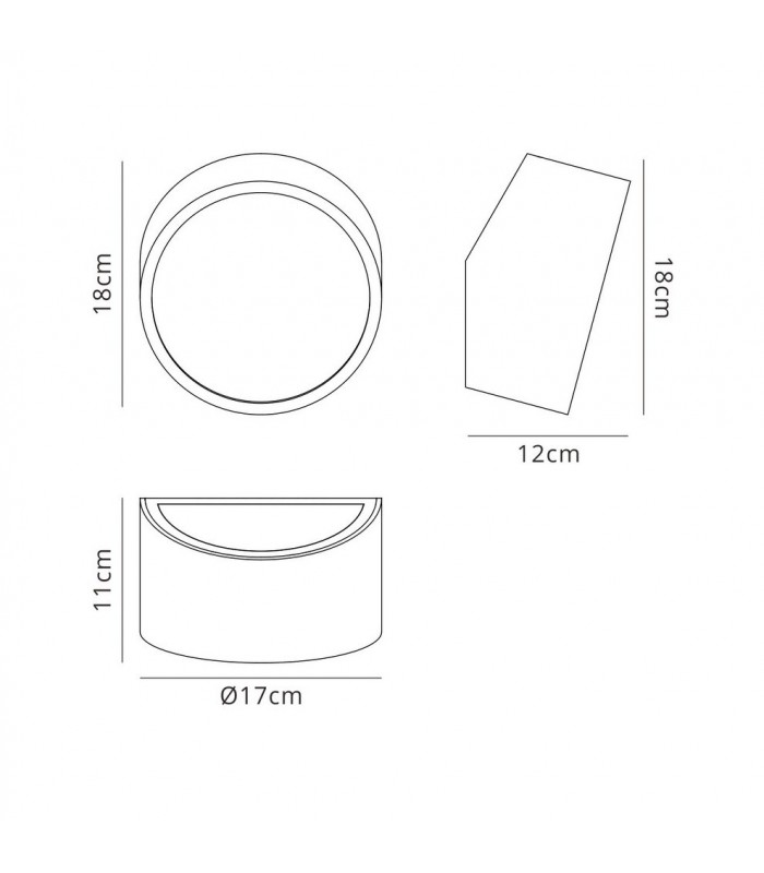 Flush Wall Light Round 2x5W G9 LED (not incl.), Silver, IP44 - 2