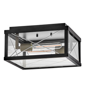 Monte Porch Ceiling Flush Black IP44-1