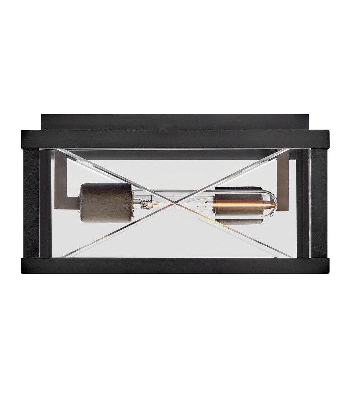 Monte Porch Ceiling Flush Black IP44-9