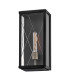 Monte Medium Flush Wall Lantern Black IP44-8