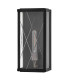 Monte Medium Flush Wall Lantern Black IP44-9
