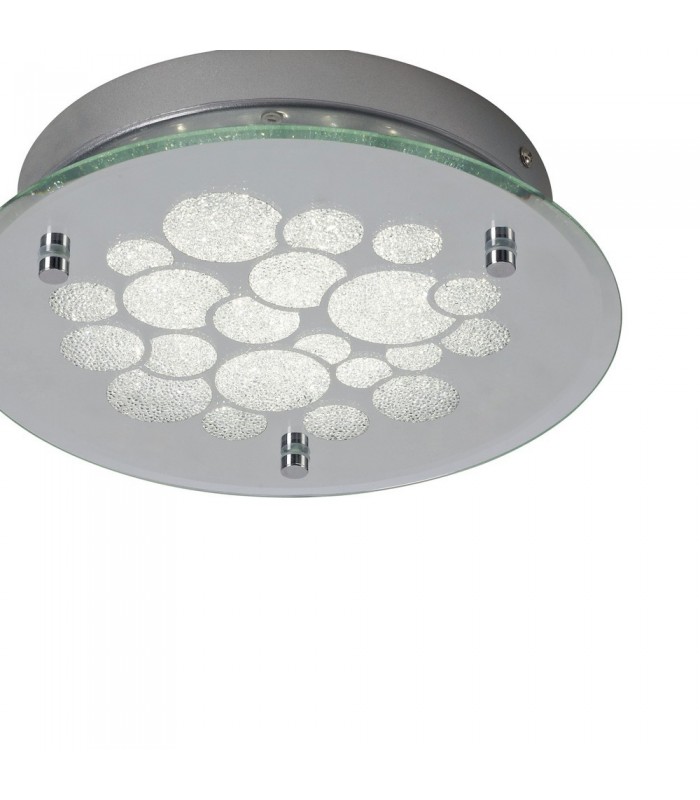 Flush 25cm Round 15.5W LED 4000K Chrome, Crystal Sand, 620lm, - 3
