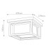 Republic 2 Light Small Flush Lantern Black IP44-2
