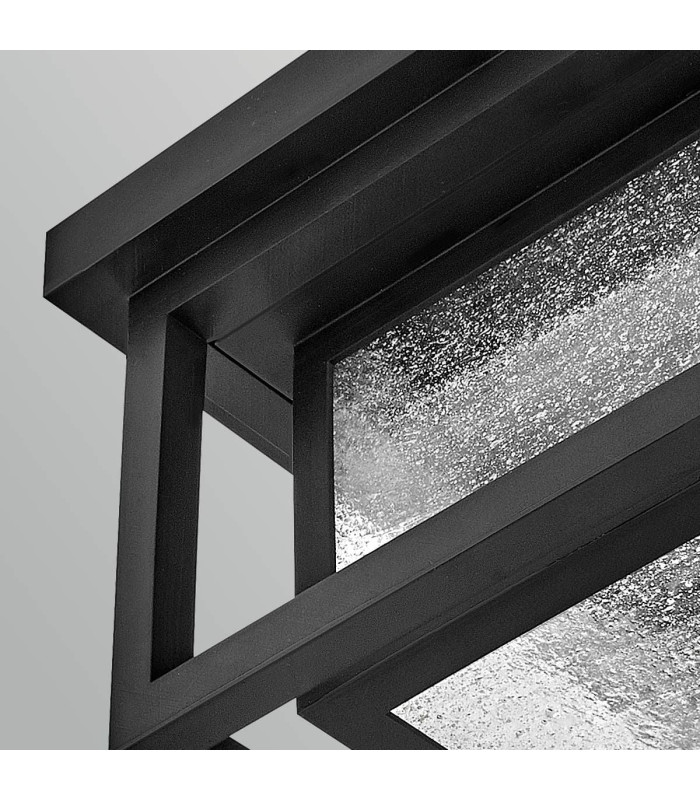Republic 2 Light Small Flush Lantern Black IP44-5