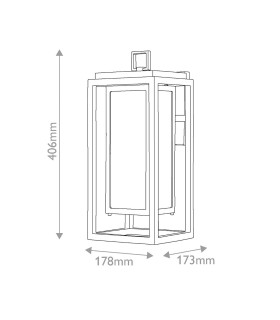 Republic Medium Lantern Black IP44-2