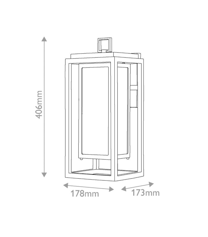 Republic Medium Lantern Black IP44-2