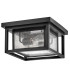 Republic 2 Light Small Flush Lantern Black IP44-9