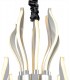 Ceiling Pendant LED Light 155W, 7461lm, 3000K Polished Chrome, White Acrylic - 3