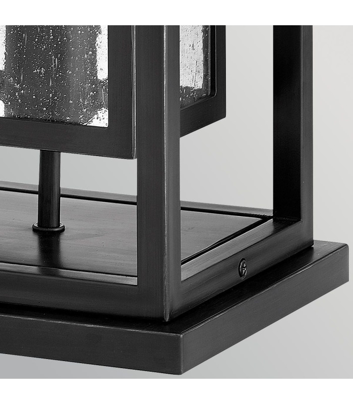Republic Medium Pedestal Lantern Black IP44-6