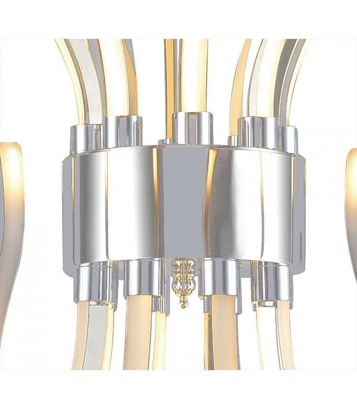 Ceiling Pendant LED Light 155W, 7461lm, 3000K Polished Chrome, White Acrylic - 4