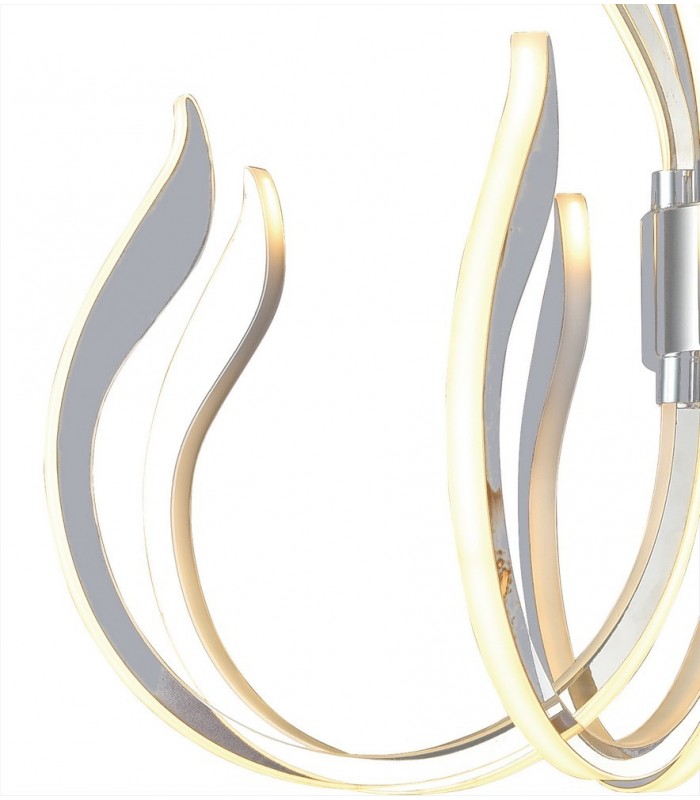 Ceiling Pendant LED Light 155W, 7461lm, 3000K Polished Chrome, White Acrylic - 5
