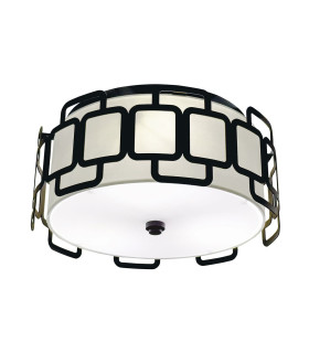 Sabina 3 Light Flush Ceiling Light Black-1
