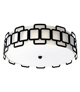 Sabina 4 Light Large Flush Ceiling Light Black-1