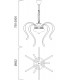 Ceiling Pendant LED Light 106W, 5075lm, 3000K Polished Chrome, White Acrylic - 2